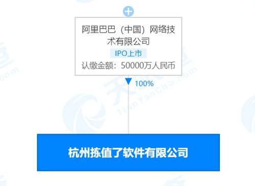 阿里巴巴成立杭州揀值了軟件有限公司，注冊資本5億深耕網(wǎng)絡(luò)技術(shù)服務(wù)